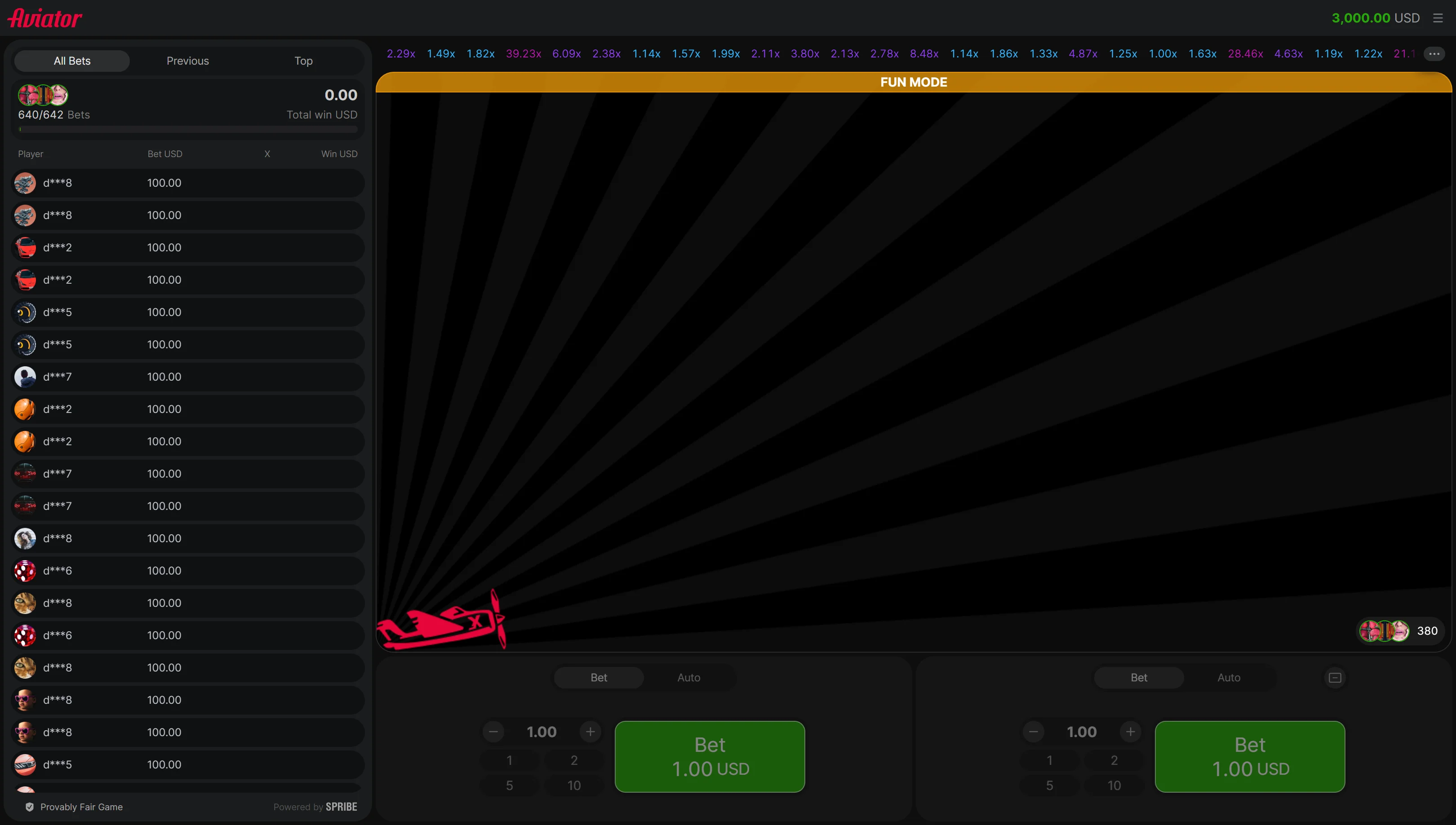 Aviator Game Screenshot